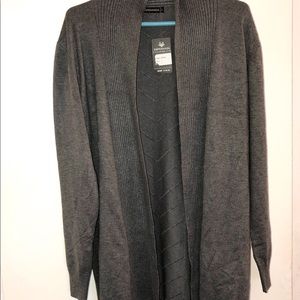 NWT Dark Grey  Size L Open front cardigan sweater